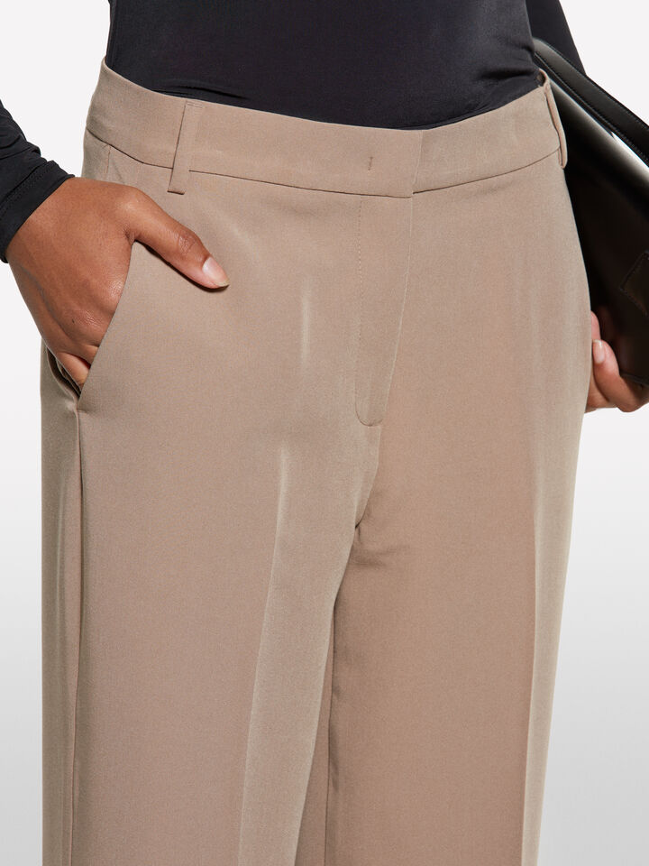Brown palazzo trousers - women's palazzo trousers - Brown | Sisley image number 4